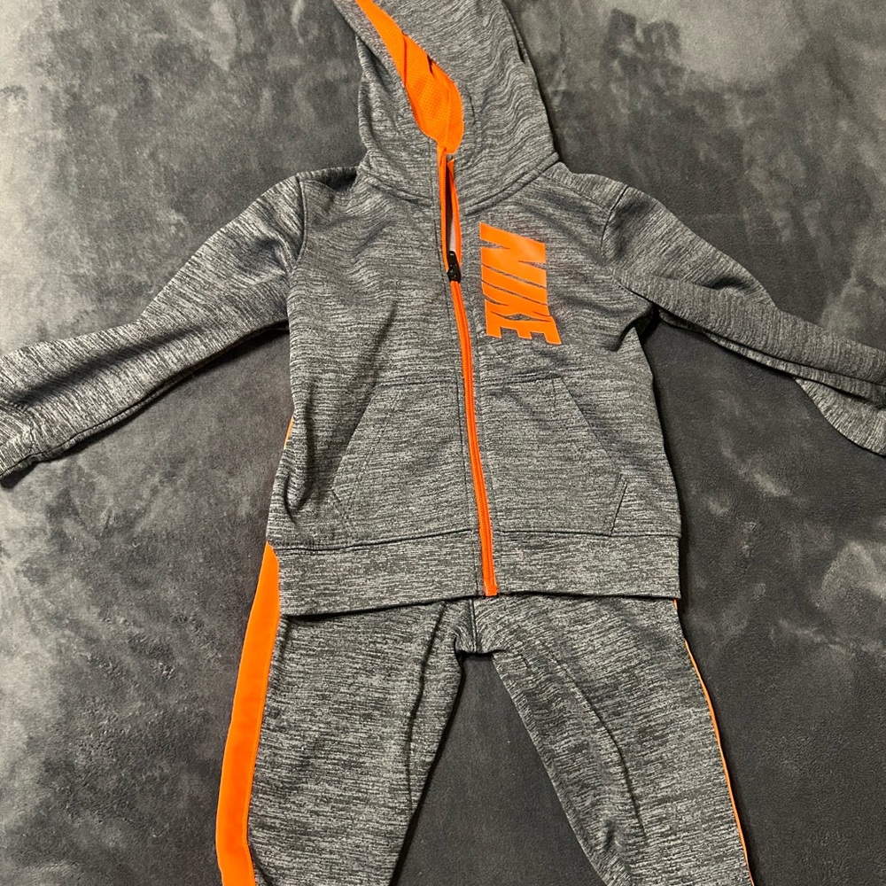 Nike Heather Gray and Bright Orange Dri-FIT Jacket